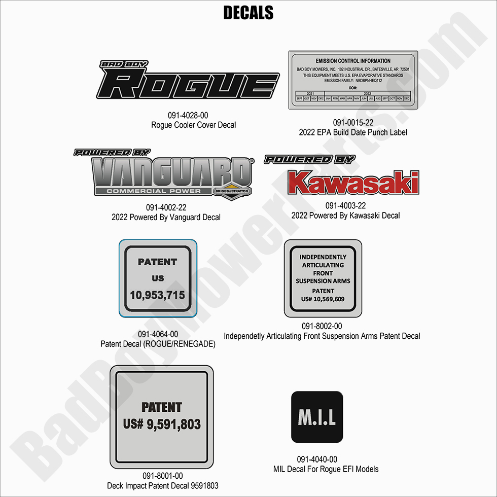 2022 Rogue - Decals - 3